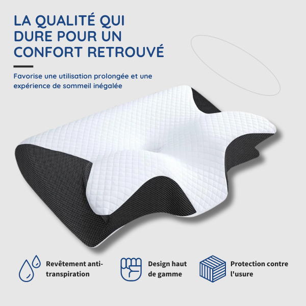 Oreiller Ergonomique à Mémoire de Forme | Maintien & Orthopédique