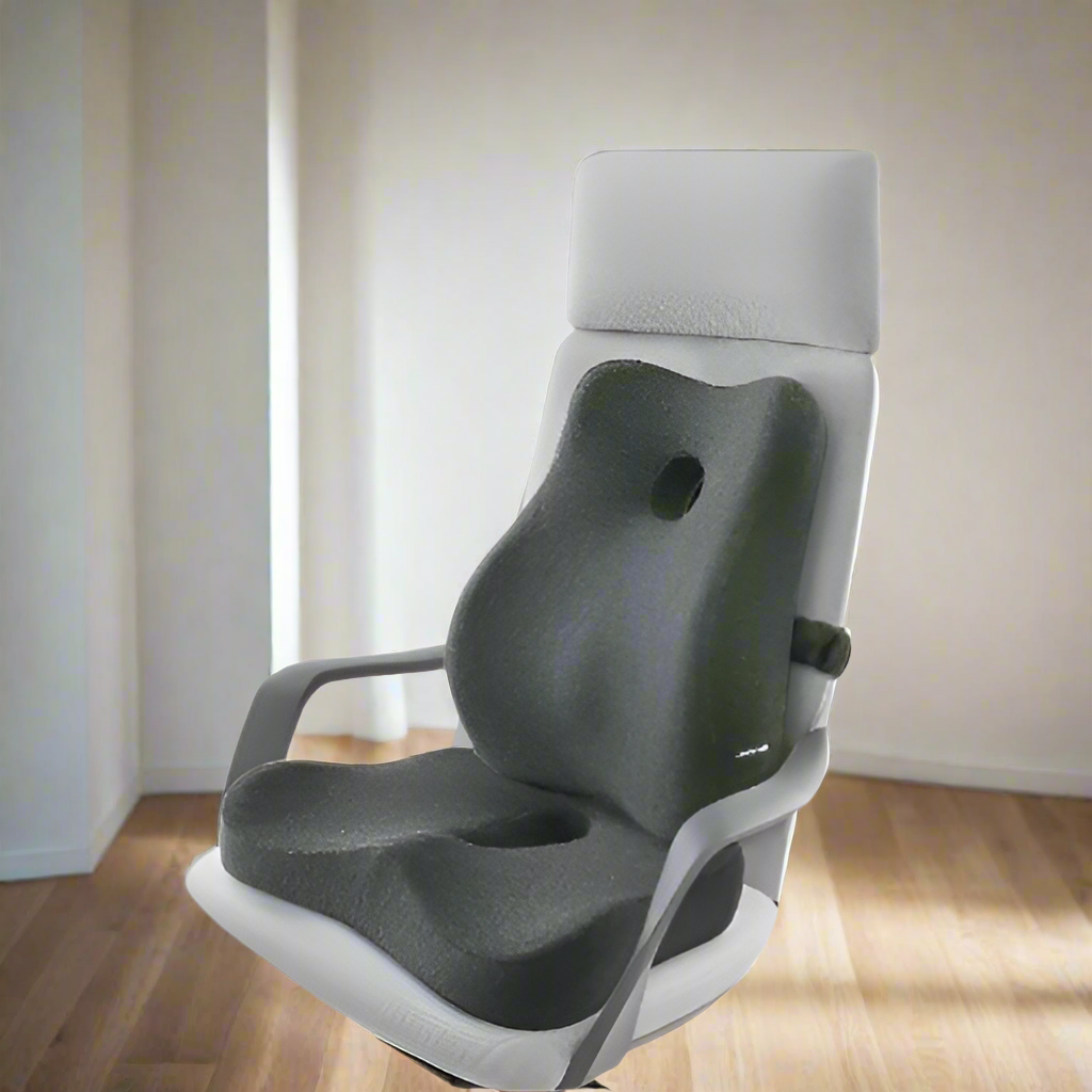 Coussin Ergonomique de Chaise 2 en 1 | Confort Intégral pour Chaise de Bureau