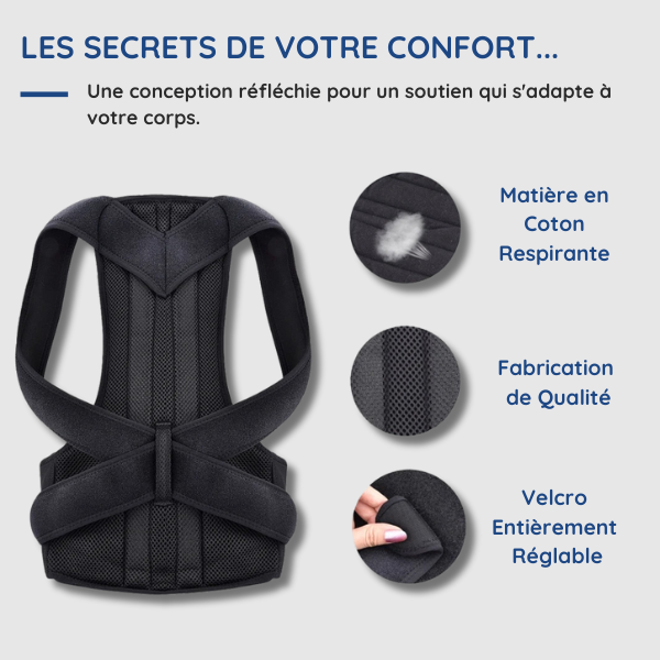 Correcteur de Posture avec Soutien Lombaire Intégré