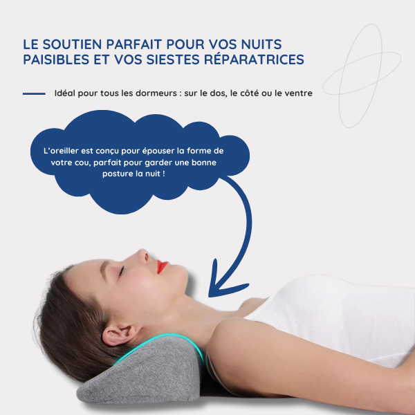 Oreiller Ergonomique à Mémoire de Forme | Soutien Cervical