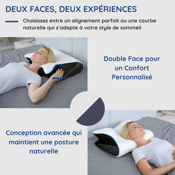 Oreiller Ergonomique à Mémoire de Forme | Maintien & Orthopédique