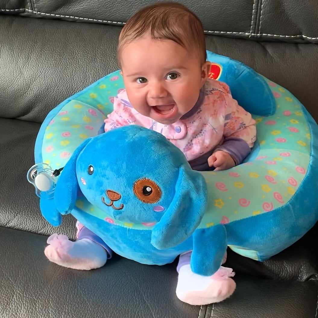 Fauteuil Élégant pour Jeunes Enfants en Peluche Éléphanteau - Siège Douillet et Educatif, Parfait comme Cadeau de Noël (Rose/Violet/Vert/Bleu)