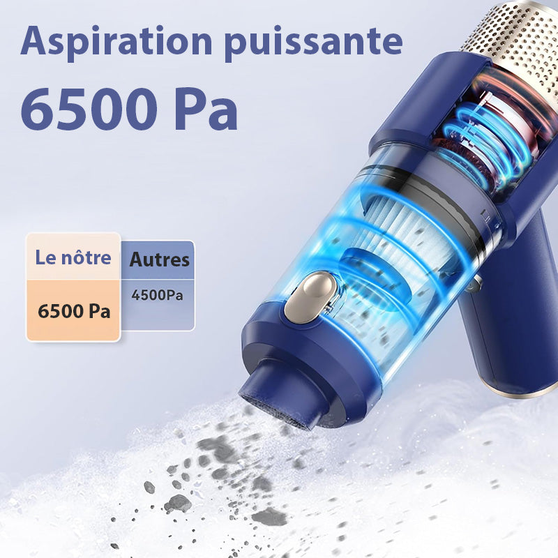 Aspirateur à Main Sans Fil pour Voiture Puissant et Efficace