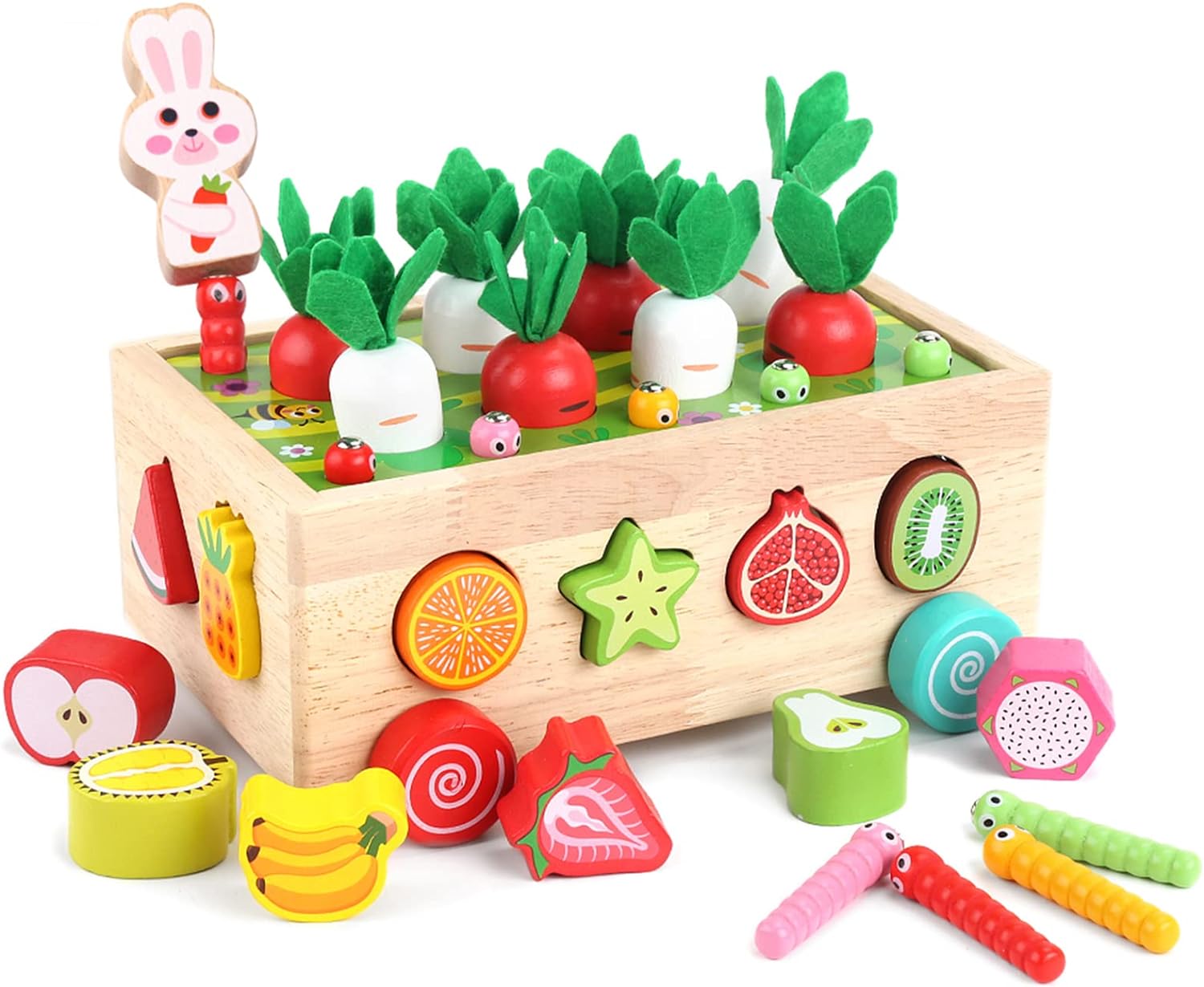 Jouet Montessori 3 En 1 Bois – Trieur De Formes, Tirelire, Jeu D’empilage – Pour Enfants 1 à 3 Ans – Développe Motricité Et Reconnaissance Des Couleurs