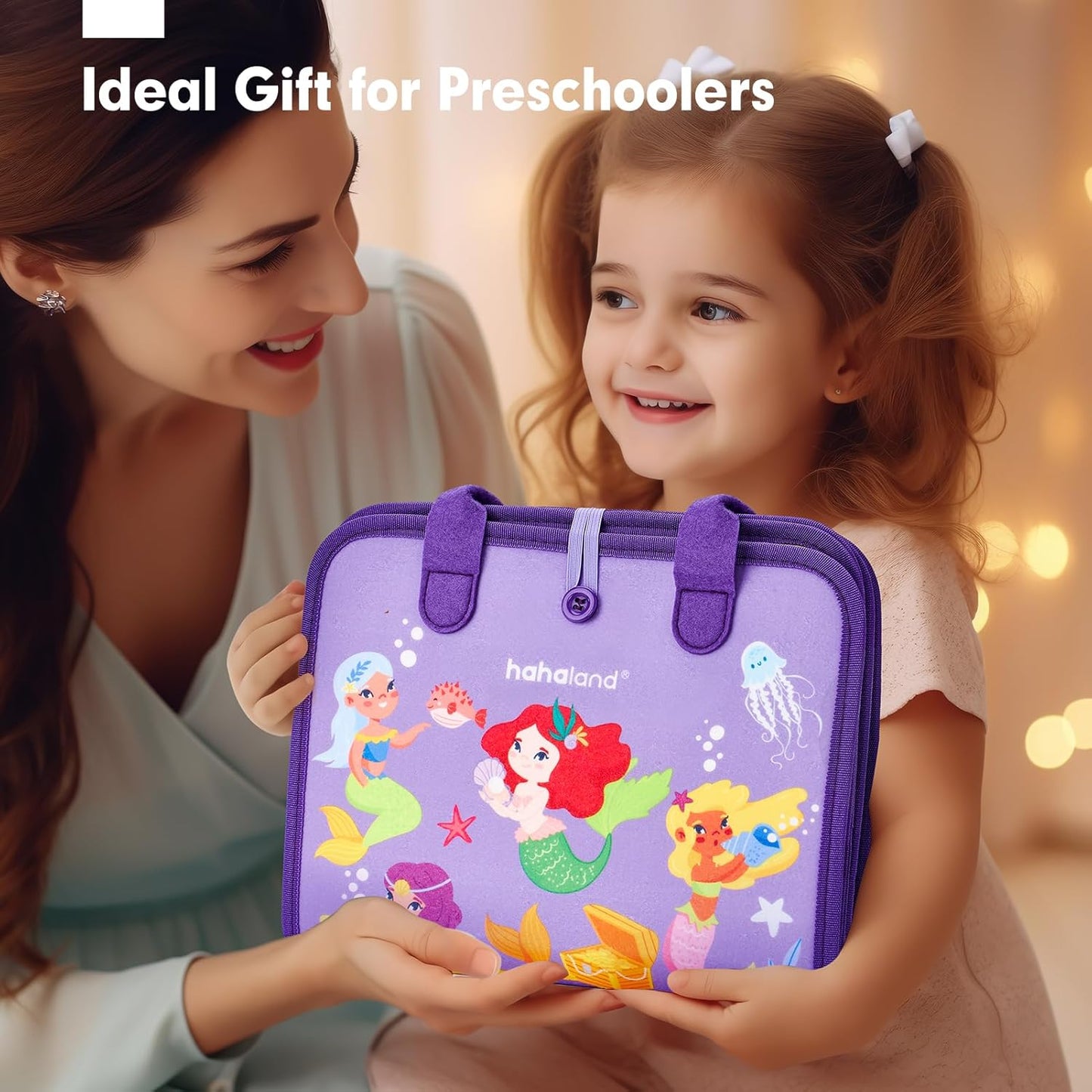 Jouet Éducatif pour la Petite Enfance Busy Board | Lettres, Alphabets, Formes, Couleurs et Animaux, Jouets Montessori pour Tout-Petits de 2, 3, 4 Ans
