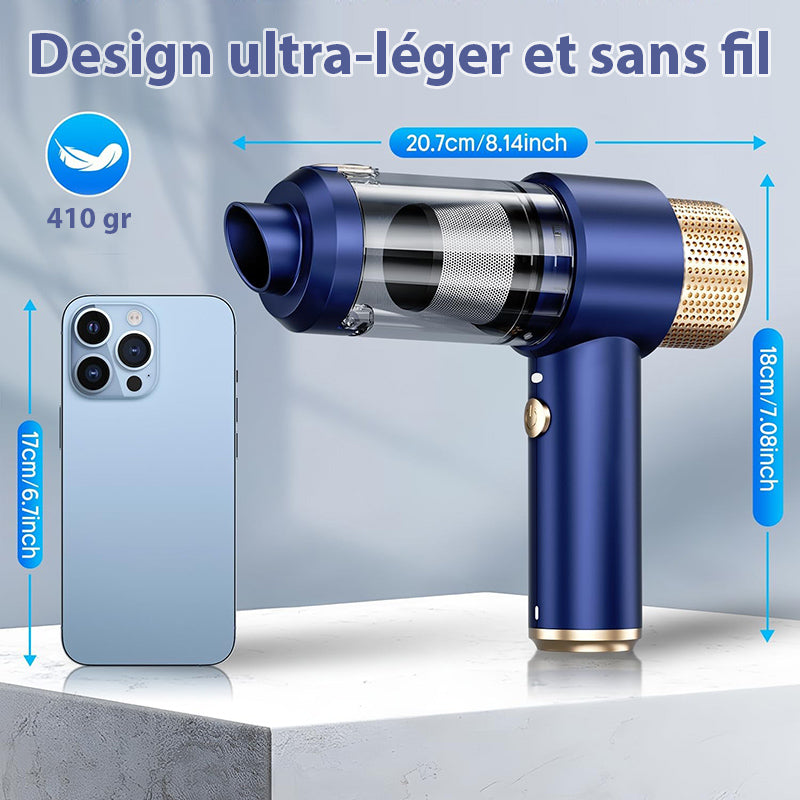Aspirateur à Main Sans Fil pour Voiture Puissant et Efficace
