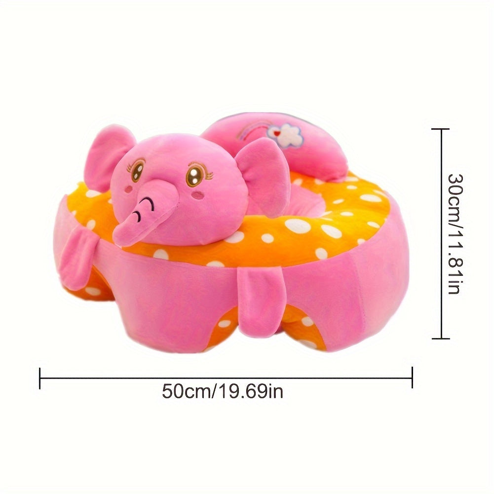 Fauteuil Élégant pour Jeunes Enfants en Peluche Éléphanteau - Siège Douillet et Educatif, Parfait comme Cadeau de Noël (Rose/Violet/Vert/Bleu)
