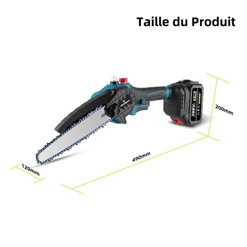 Tronçonneuse Électrique Puissante à Batterie 15000 mAh