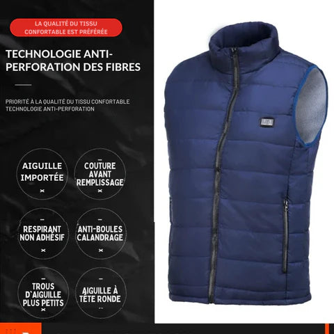 Gilet Chauffant d’Hiver pour Homme - Gilet Chauffant Électrique et Thermique