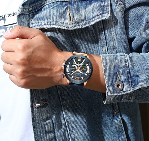 Curren Montre-bracelet de luxe pour hommes