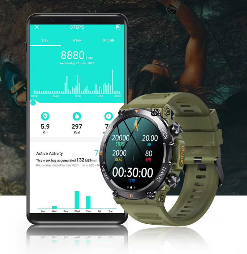 Montre intelligente Bluetooth HD pour hommes