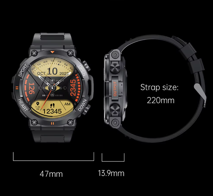 Montre intelligente Bluetooth HD pour hommes