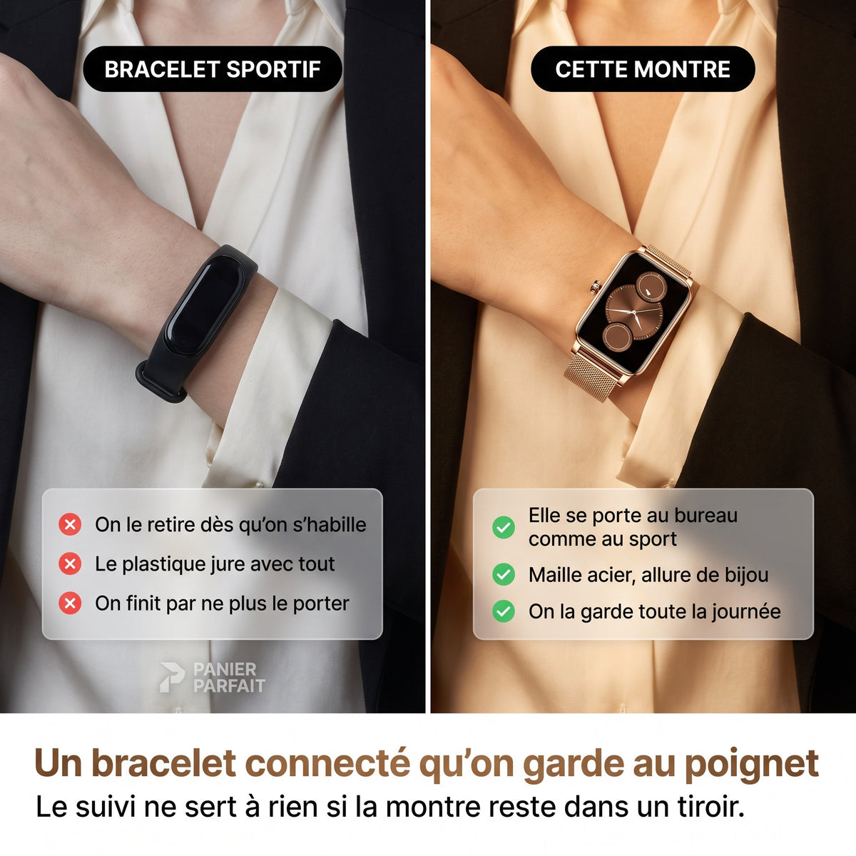 Smartwatch Féminine Ultra Élégante - Santé, Fitness et Style au Quotidien