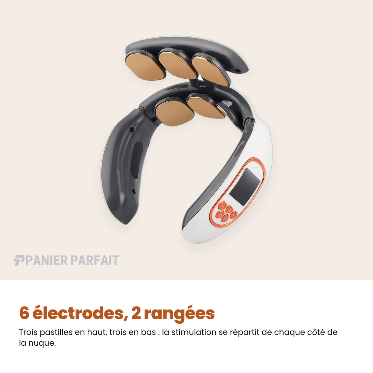 Masseur Cervical Intelligent 6 Électrodes – Chauffant & Sans Fil