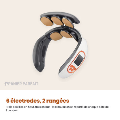 Masseur Cervical Intelligent 6 Électrodes – Chauffant & Sans Fil