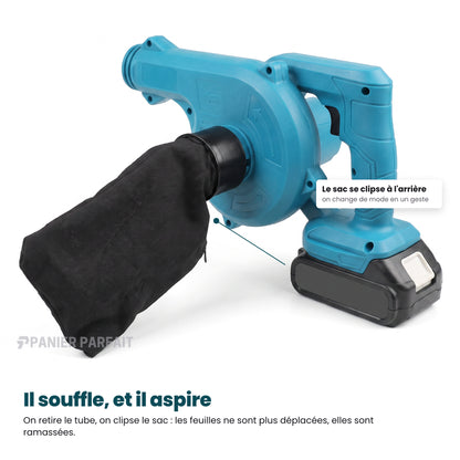 Souffleur-Aspirateur Électrique Pro Sans Fil 2 en 1 (+ Batterie Offerte)