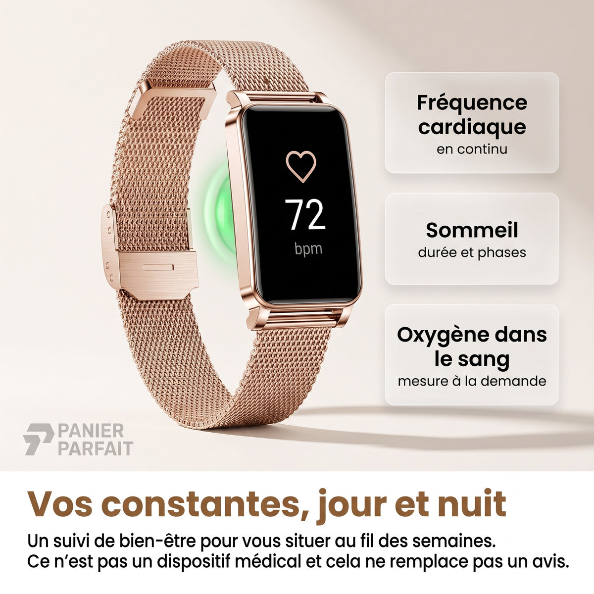 Smartwatch Féminine Ultra Élégante - Santé, Fitness et Style au Quotidien