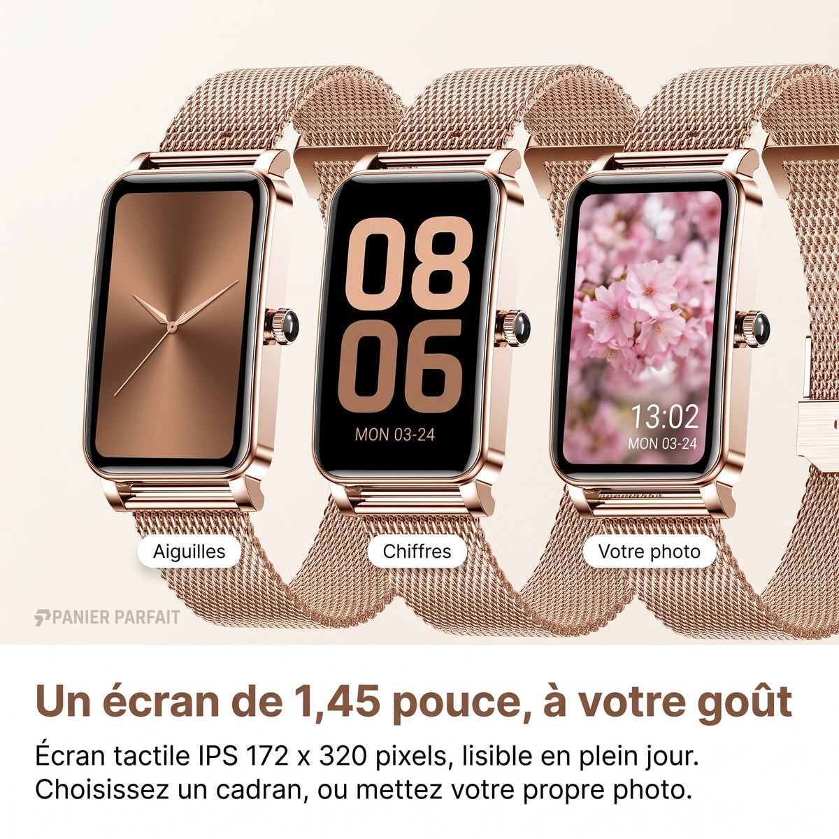 Smartwatch Féminine Ultra Élégante - Santé, Fitness et Style au Quotidien