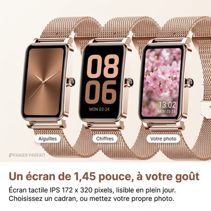 Smartwatch Féminine Ultra Élégante - Santé, Fitness et Style au Quotidien