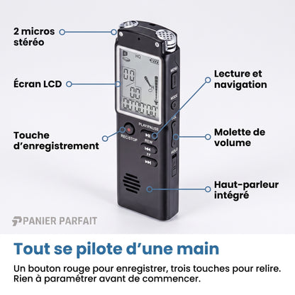 Dictaphone Enregistreur Vocal Numérique