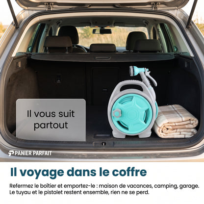 Tuyau d'Arrosage Rétractable avec Enrouleur et Pistolet Multifonction