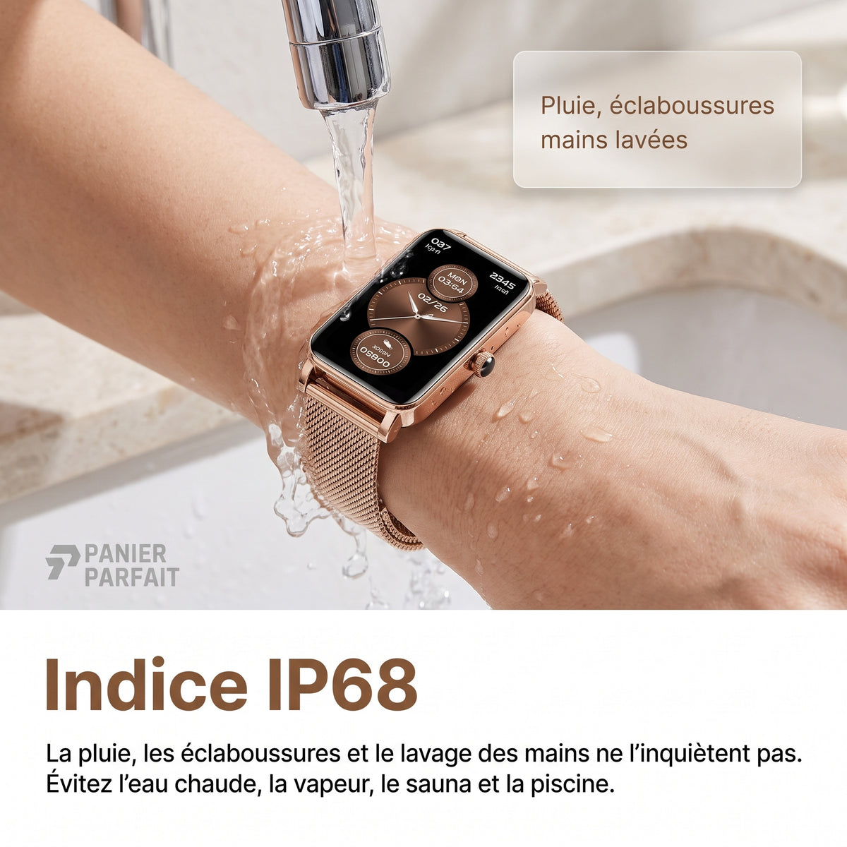 Smartwatch Féminine Ultra Élégante - Santé, Fitness et Style au Quotidien