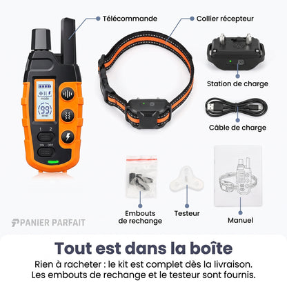 Collier de Dressage pour Chiens Premium 1000m - Étanche et Rechargeable