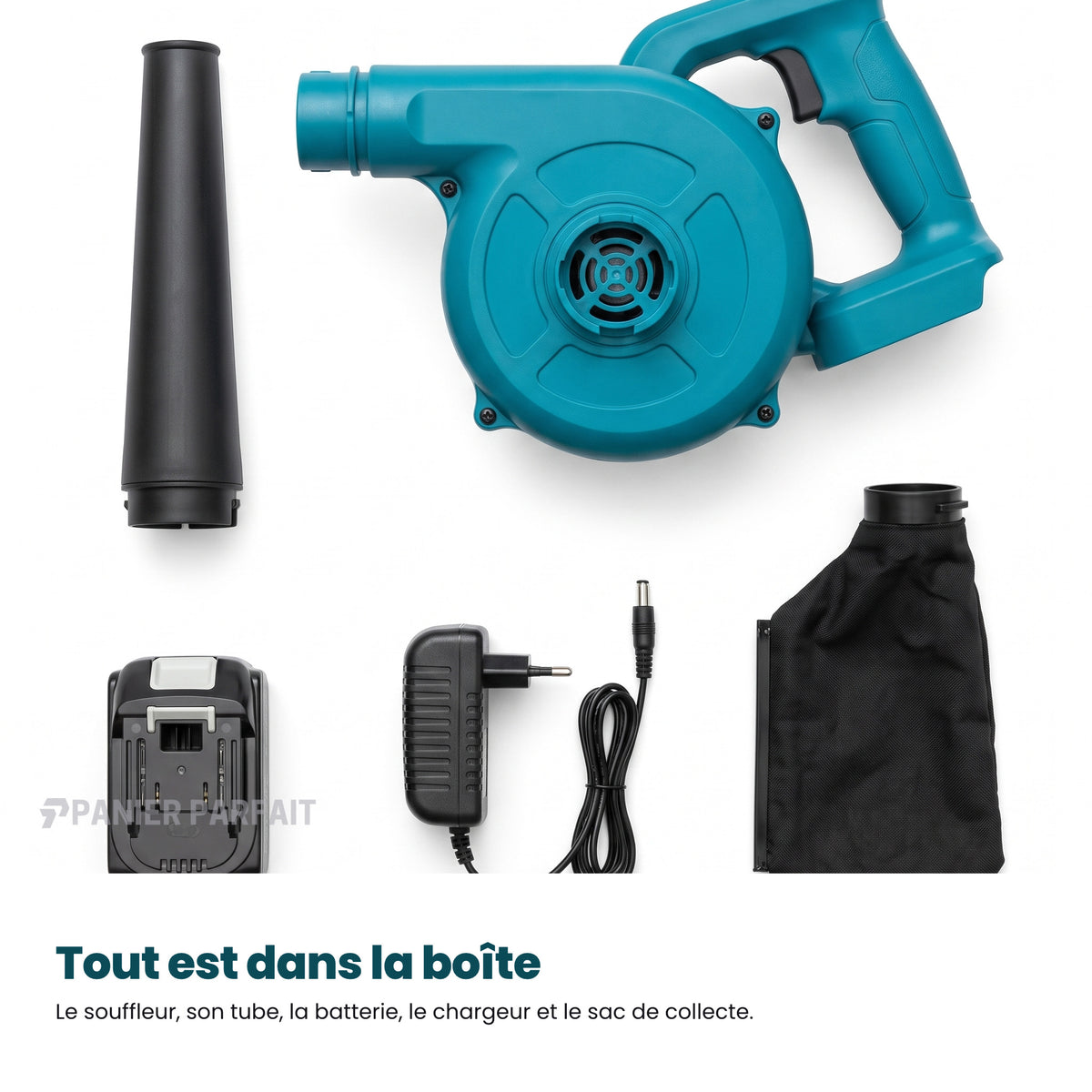 Souffleur-Aspirateur Électrique Pro Sans Fil 2 en 1 (+ Batterie Offerte)