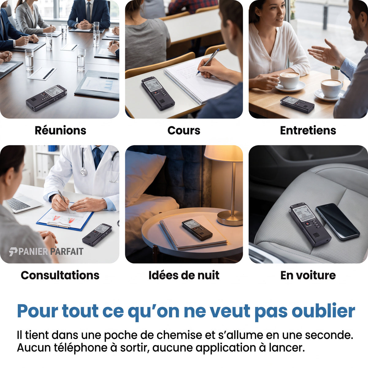 Dictaphone Enregistreur Vocal Numérique