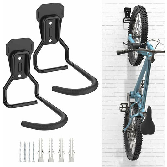 Lot de 2 Crochets Muraux pour Vélo - Support de Rangement