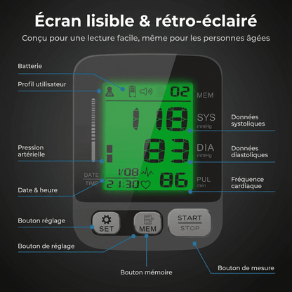 VitalScan Pro – Tensiomètre Bras Électronique