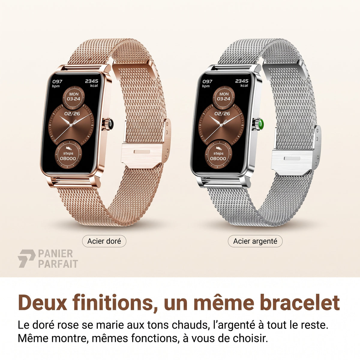 Smartwatch Féminine Ultra Élégante - Santé, Fitness et Style au Quotidien