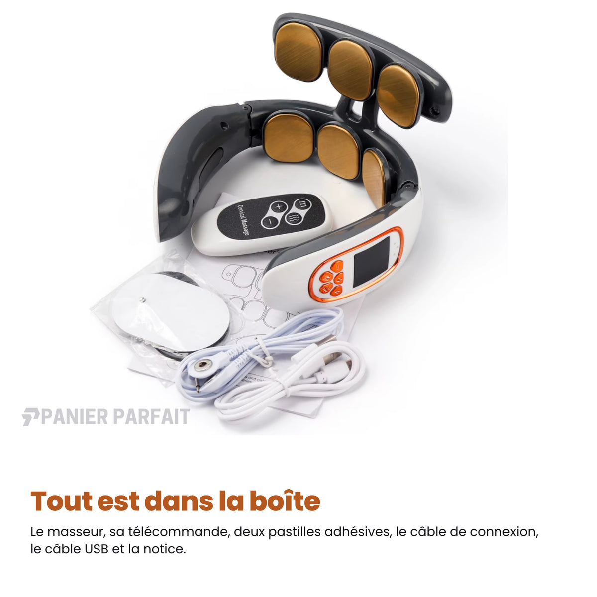 Masseur Cervical Intelligent 6 Électrodes – Chauffant & Sans Fil