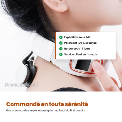 Masseur Cervical Intelligent 6 Électrodes – Chauffant & Sans Fil