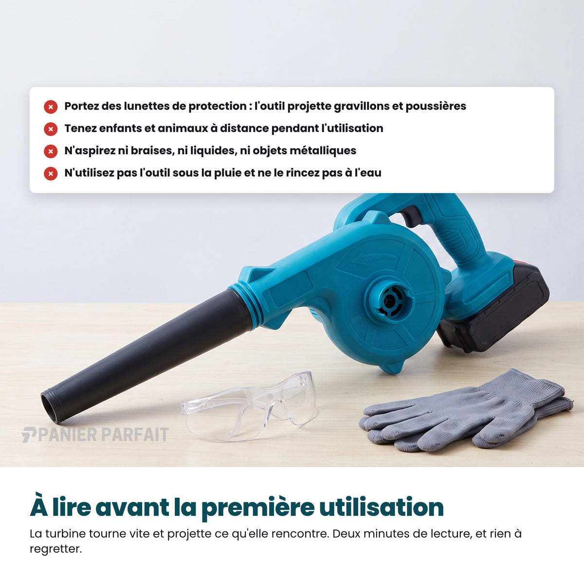Souffleur-Aspirateur Électrique Pro Sans Fil 2 en 1 (+ Batterie Offerte)