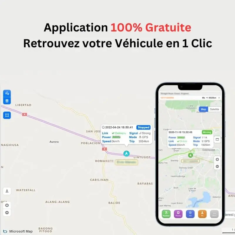 Mini Traceur GPS Étanche pour Voiture et Moto avec Micro