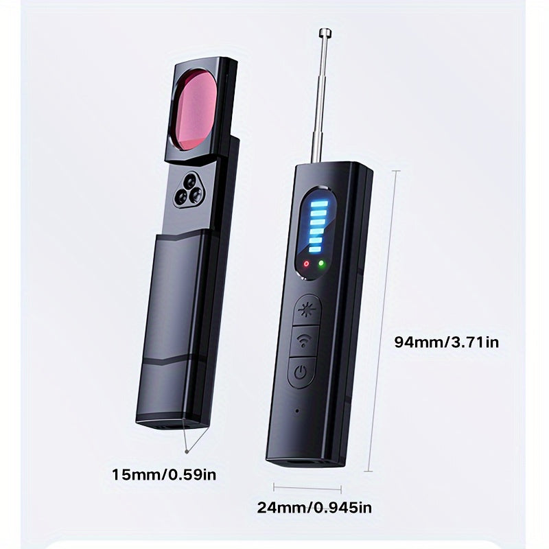 Détecteur de Caméra T15 avec Capteur Infrarouge - Rechargeable via USB, Scanner de Signal RF pour Traqueurs GPS et Caméras Espionnes, Idéal pour les Hôtels