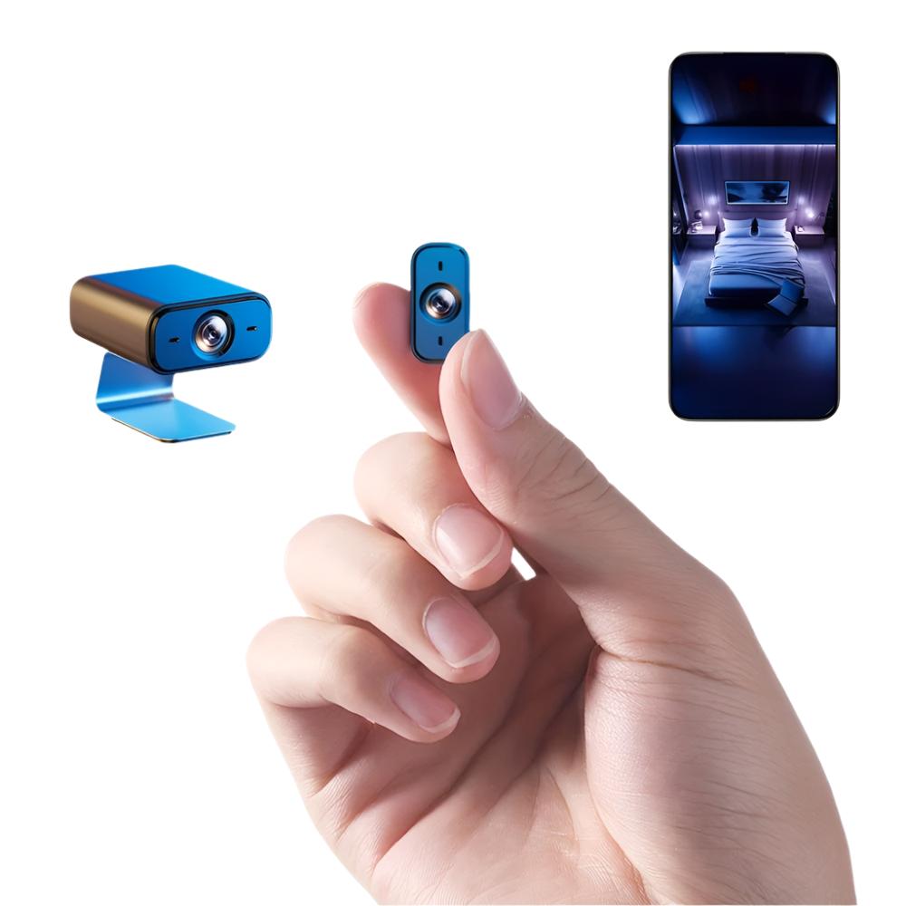 Caméra de Sécurité WiFi  - Détection de Mouvement & Vision Nocturne, Recharge USB, Surveillance Intérieure pour Animaux, Enfants, Nounous avec Contrôle via Application