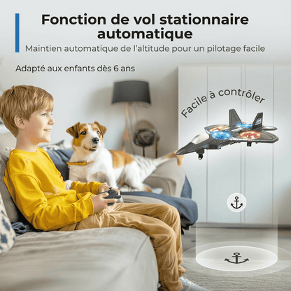 Avion télécommandé avec lumière l Garçons et filles 6, 8, 10, 12+ ans