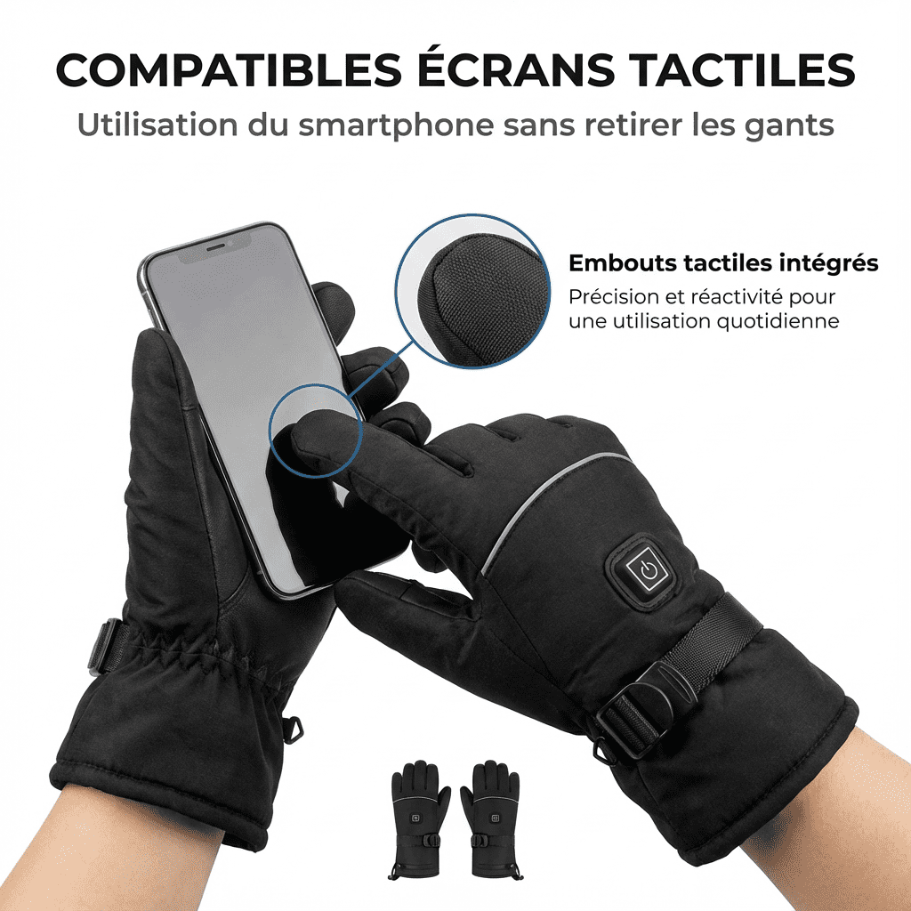 WarmTech - Gants Chauffants Rechargeables