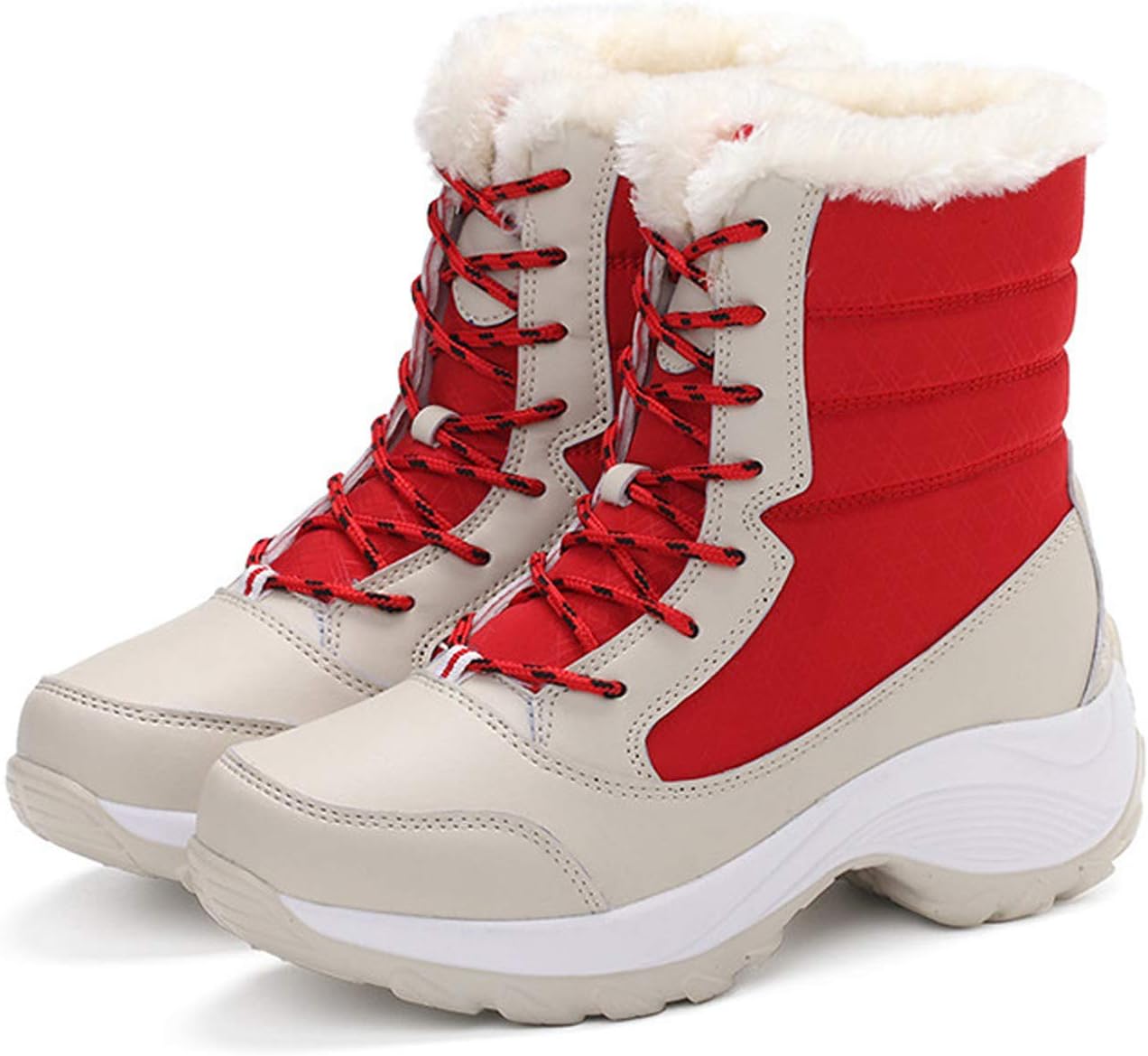 Chaussure compense impermeable Botte de neige chaussure hiver femme Panier Parfait