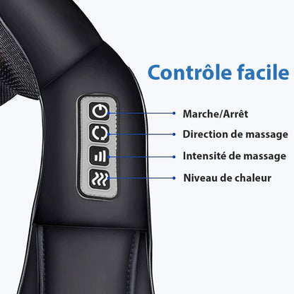 Masseur Shiatsu 4D pour Cou et Épaules avec Fonction Chaleur