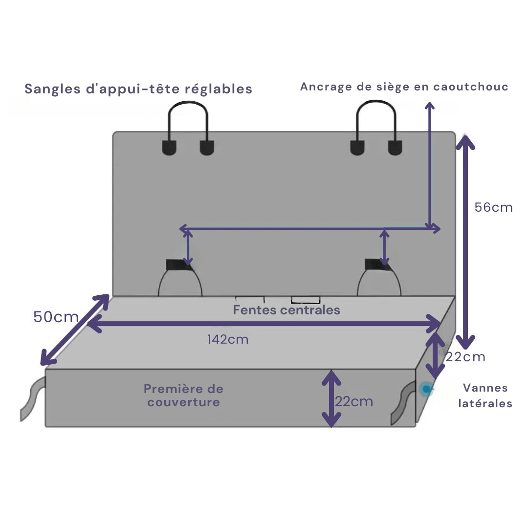 Housse de siège de voiture pour chien