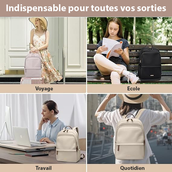 Sac à Dos pour Ordinateur Portable pour Femme