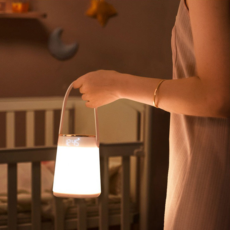 Veilleuse LED Rechargeable avec Télécommande pour Bébé - Affichage Heure et Température