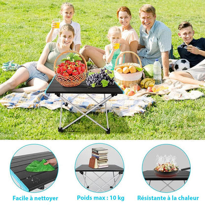 Table de Camping Pliable Robuste et Légère