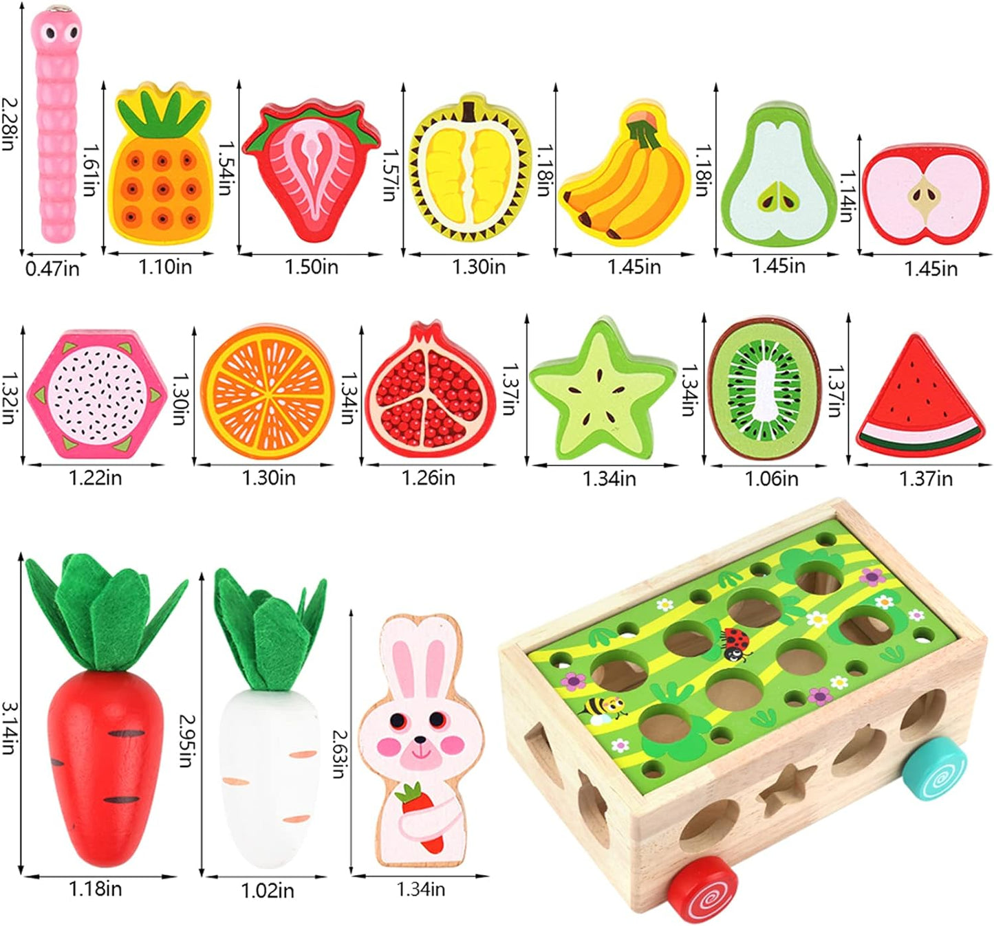 Jouets Montessori en Bois pour Tout-Petits | Jouets Éducatifs de Tri de Formes pour Enfants de 1 à 3 Ans