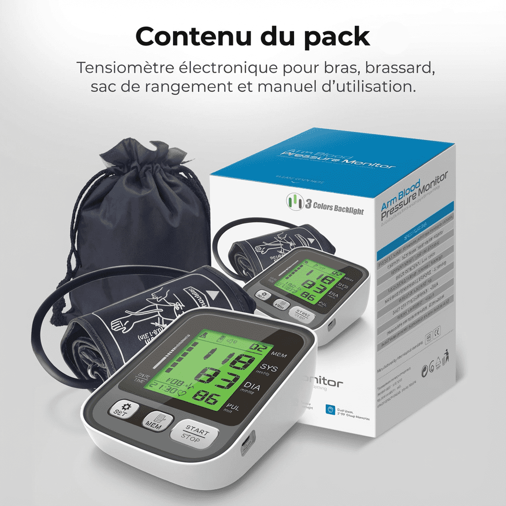VitalScan Pro – Tensiomètre Bras Électronique