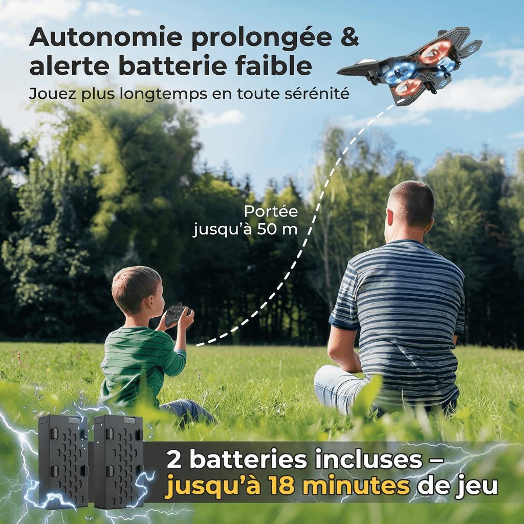 Avion télécommandé avec lumière l Garçons et filles 6, 8, 10, 12+ ans