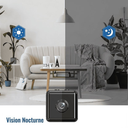Mini Caméra de Sécurité WiFi sans fil 1080P Discrète & Connectée